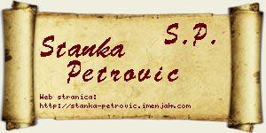 Stanka Petrović vizit kartica